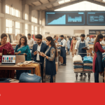 Indian wholesalers and retailers trading bulk clothing in a modern textile warehouse with laptops and tablets, representing online wholesale clothing business on Pepagora.